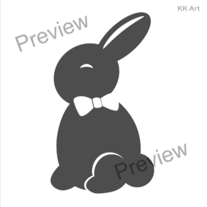 Chocolate Bunny Graphic (Black on White)